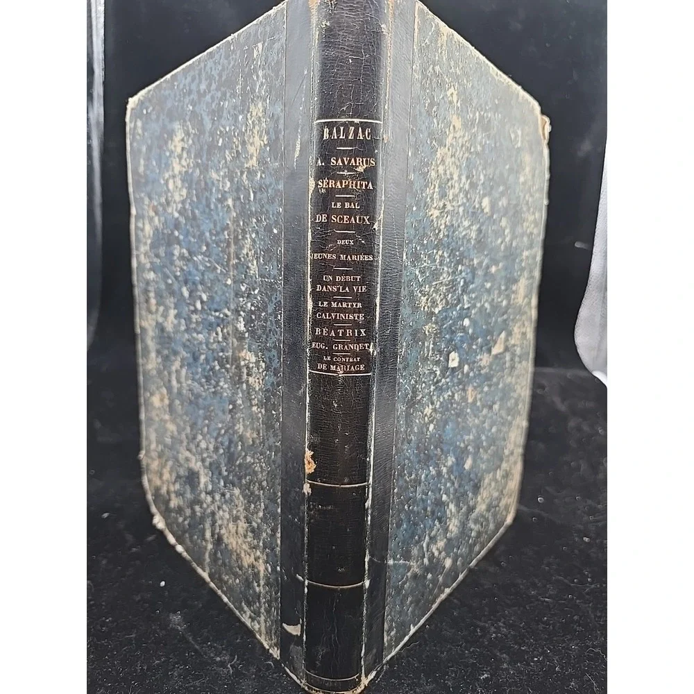 Antique French Book Balzac Savarus Seraphita Sceaux Paris 1839 Cavinieste Vtg